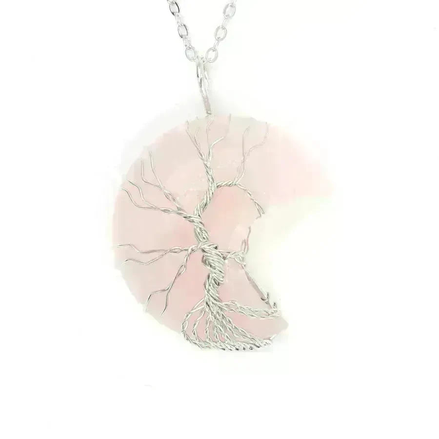 Natural Crystal Moon Pendant for Men and Women - EX-STOCK CANADA
