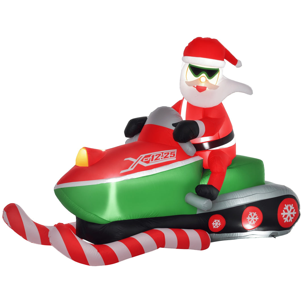 5.2ft Christmas Inflatable Santa Claus With Snowmobile, LED Lighted For Home Indoor Outdoor Garden Lawn Decoration Party Prop EX-STOCK Canada 