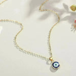 Blue eye pendant Alloy necklace chain Fashion Accessories - EX-STOCK CANADA