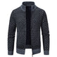 Thickened Plaid Print Jacket Cardigan Fashion Slim Fit Zipper Stand Collar Sweater Winter Men's Casual Long Sleeve Knitted Top Clothing EX-STOCK Canada 