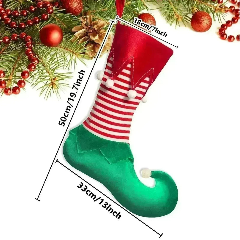 Christmas Decorations Elf Christmas Stockings Gift Bag - EX-STOCK CANADA