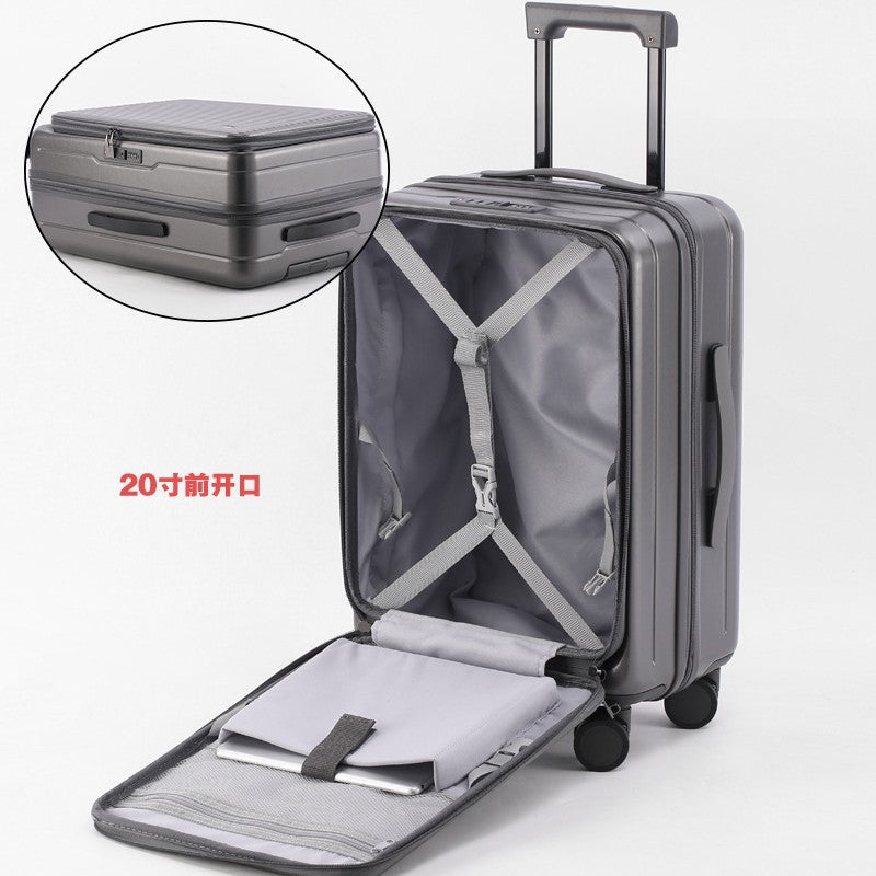 Front Open Luggage 20-inch Boarding Drop-resistant Trolley Case Extended Luggage Case | EX-STOCK Canada 