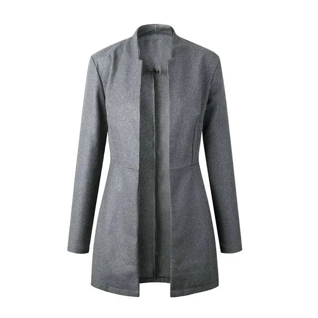 jacket blazer Women for Work white Fashion Formal female - EX-STOCK CANADA
