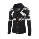 Men's fawn Deer Button Christmas cardigan sweater - EX-STOCK CANADA