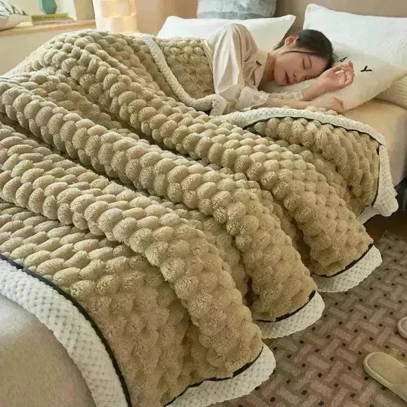 Coral Flannel Winter Thicken Thermal Cover Blanket - EX-STOCK CANADA