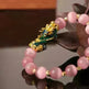 3D Gold Plated PiXiu Crystal Beaded Bracelet - EX-STOCK CANADA