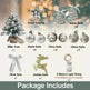 2ft Mini Christmas Tree Decoration With Flocked Snowflakes, Xmas Ornaments For Table Top For Home & Office - EX-STOCK CANADA