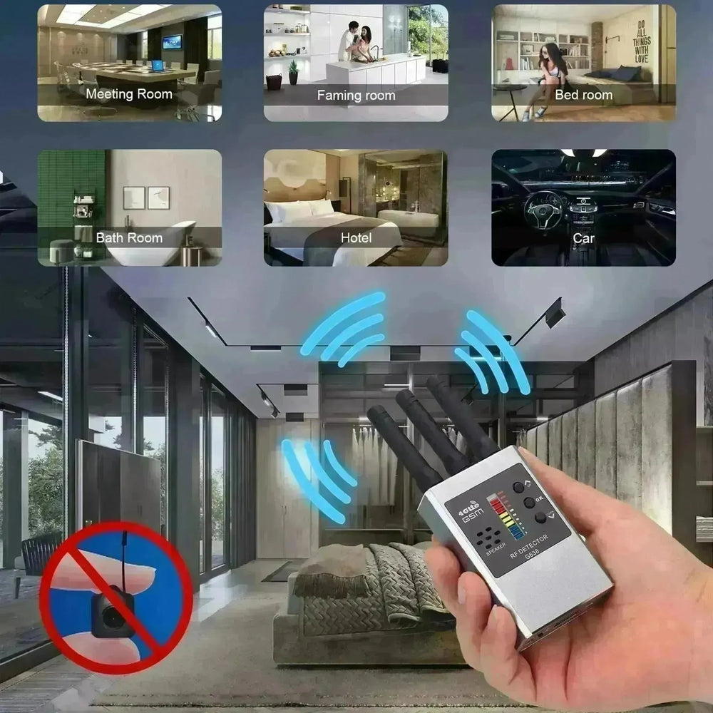 RF Bug Detector Hidden Camera Finder Anti-Spy Listen Swe EX-STOCK