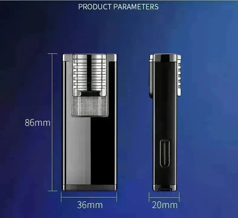 Double High Firepower Blue Flame Torch Lighter With Hidden Cigar Cutter - EX-STOCK CANADA