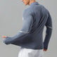 Mock Neck Half Zip  Workout top for Men Long Sleeve exercise top - EX-STOCK CANADA