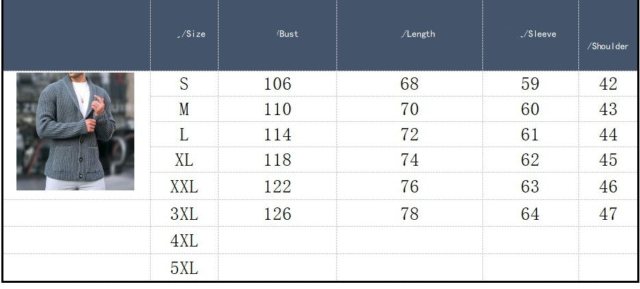 Single-breasted Long Sleeve Lapel Sweater Men's Clothing EX-STOCK Canada 