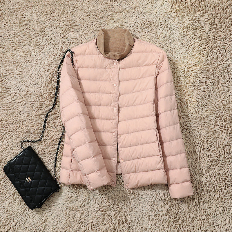 جاكيت حراري نسائي خفيف الوزن قصير للداخل برقبة دائرية EX-STOCK Canada