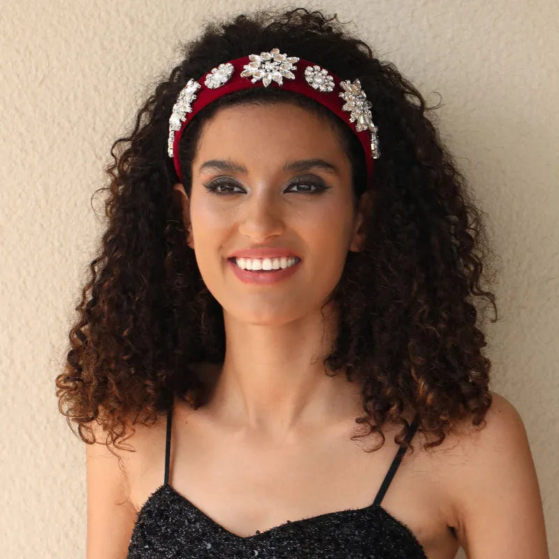 Retro Baroque Pearl Rhinestone Headband - EX-STOCK CANADA