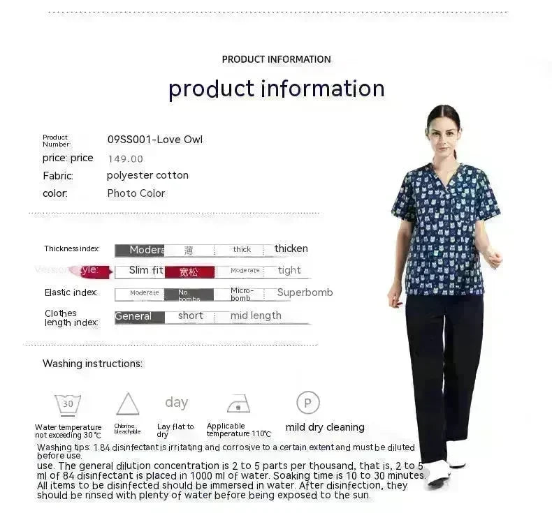 Surgical Gown Disposable Protective Pet Hospital Clothing Nurse Uniform Polyester Cotton EX-STOCK