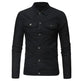 Solid color denim jacket shirt Jeans - EX-STOCK CANADA