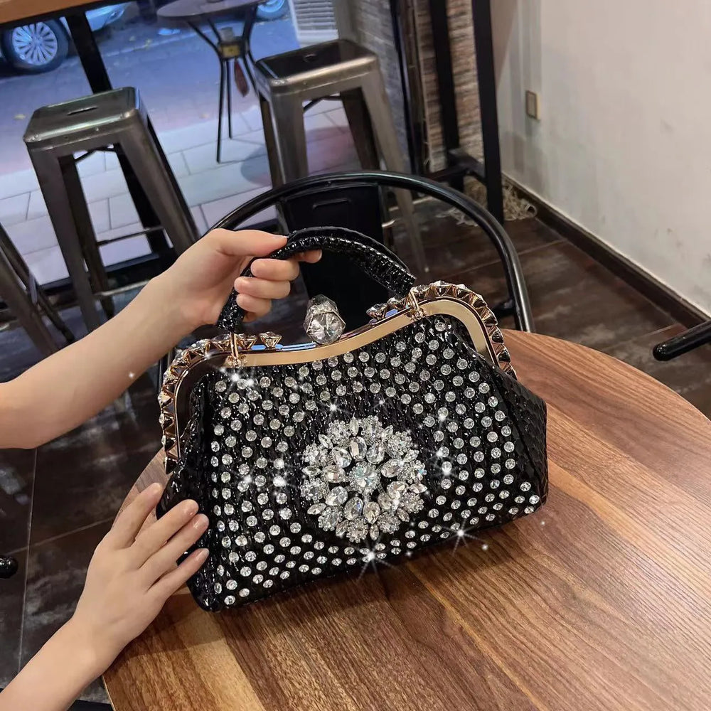 Luxury Large Capacity Diamond Inlaid Cross Body Handbag for women - EX-STOCK CANADA