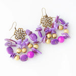 Pendientes de coloridos con cuentas hechas a mano de estilo bohemio