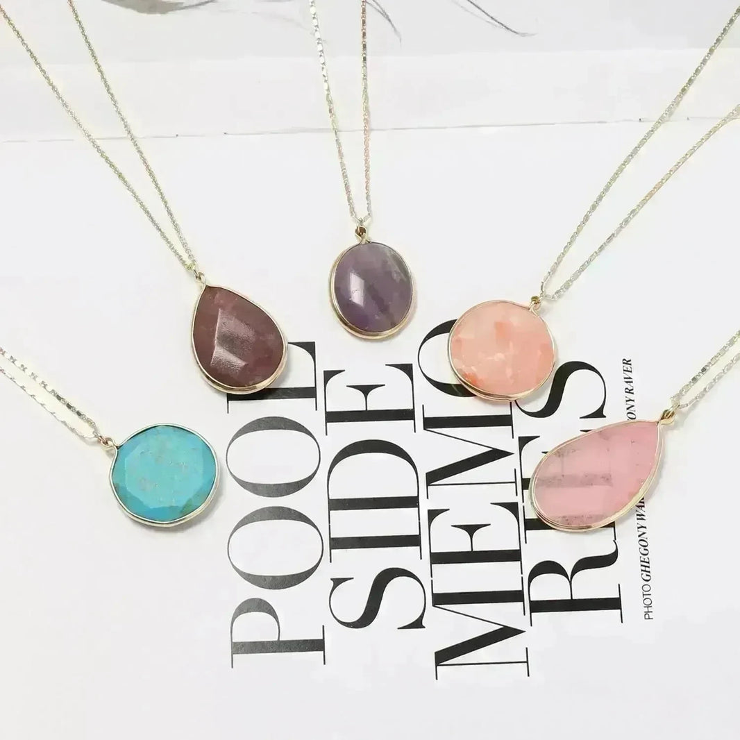Personalized stone short Dress necklace Unisex - EX-STOCK CANADA