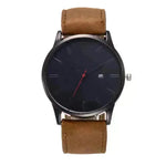 Men watch Fashion Business Large Dial Watch For Men's Matte Belt Simple Quartz Wrist Watch Men clock