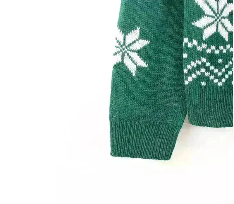 Green christmas Santa Paws Couple Pullover sweater - EX-STOCK CANADA