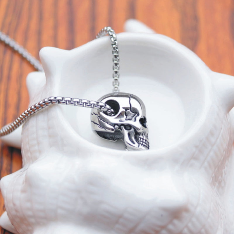 Male titanium steel skull necklace EX-STOCK