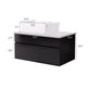 31.5 Inches Wall Mounted Single Bathroom Vanity With Engineered Stone Top EX-STOCK