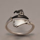 Halloween Ghost Witch Hat Broom Opening Ring EX-STOCK