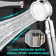 Propeller Driven Shower Head With Stop Button And Cotton Filter Turbocharged High Pressure Handheld Shower Nozzle - EX-STOCK CANADA