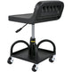 Rolling Garage Stool, 300LBS Capacity, Adjustable Height From 15.7 In To 20.5 In, Mechanic Seat With 360-degree Swivel Wheels And Tool Tray, For Workshop, Auto Repair Shop, Black EX-STOCK