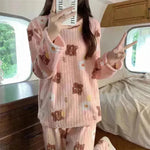 2 piezas de otoño para mujeres Pajamas cálidos de invierno