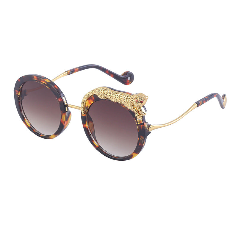 Women's Fashion Anti-blue Light With Diamonds Large Frame Sunglasses 