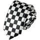 Black and white checkered tie on a white background