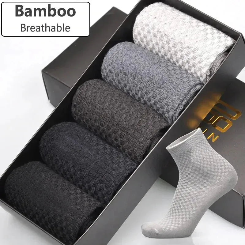 Socks men's new bamboo fiber men's business socks - EX-STOCK CANADA