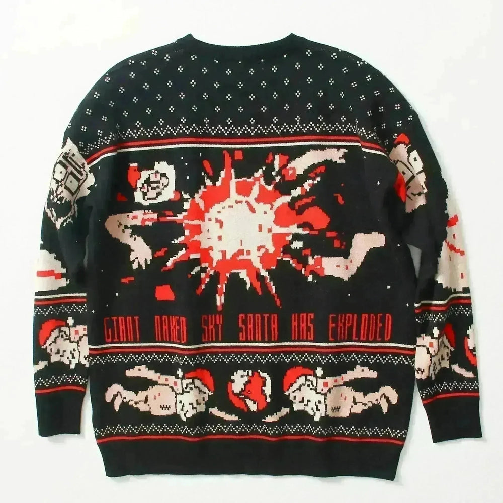 Funny Christmas sweater couple loose jacquard sweater - EX-STOCK CANADA