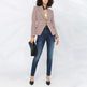 Houndstooth Small Jacket Women Long-Sleeved Double-Breasted Plaid Blazer - EX-STOCK CANADA