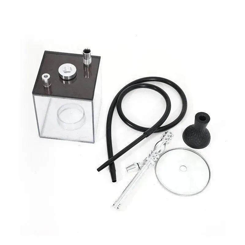 Arabic hookah with light full set of acrylic LED square pot - EX-STOCK CANADA