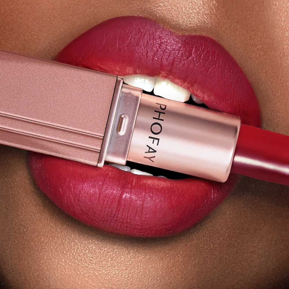 PHOFAY Matte Lipstick – Long-Lasting Waterproof Lip Colour (Singles & Sets)
