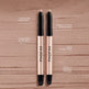 Two PHOFAY makeup products on a wooden surface with text describing features.