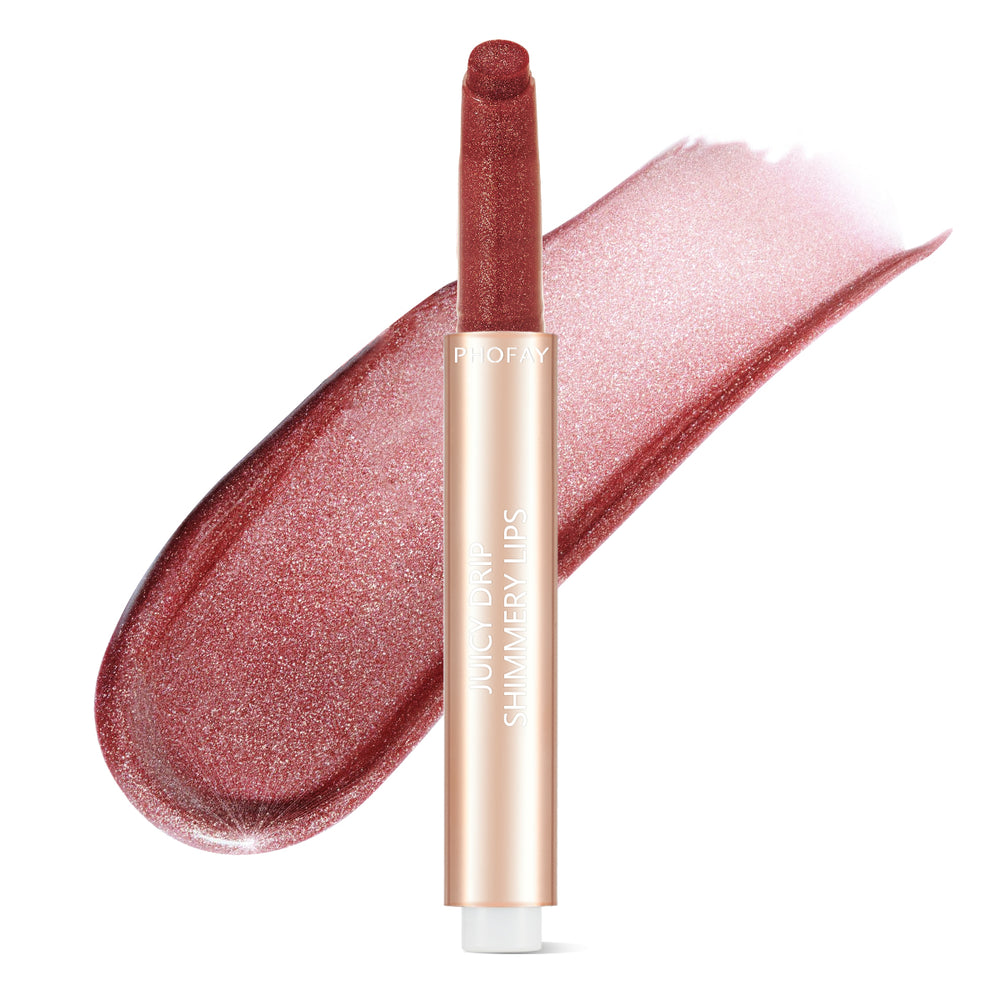 Lipstick with a swatch of color on a white background