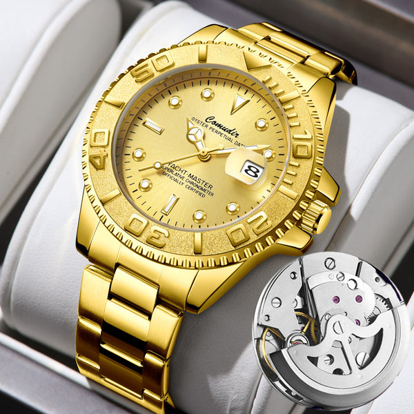 Submarine Automatic Mechanical Watch For Men – Gold & Silver Steel
