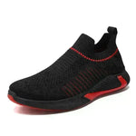 Fashion Mesh Sock Shoes With Striped Design Men Outdoor Breathable Slip-on Sneakers Casual Lightweight Running Sports Shoes - EX-STOCK CANADA