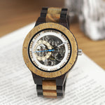 Automatic wooden mechanical luxury men's watch | EX-STOCK Canada 