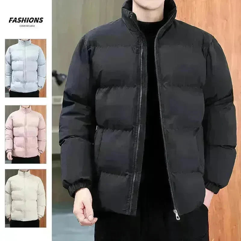 Winter Cotton padded Velvet Thick Stand Collar Rain Puffer Jacket for men - EX-STOCK CANADA