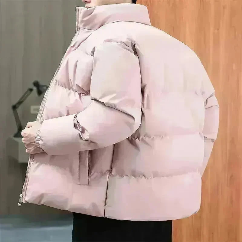 Winter Cotton padded Velvet Thick Stand Collar Rain Puffer Jacket for men - EX-STOCK CANADA