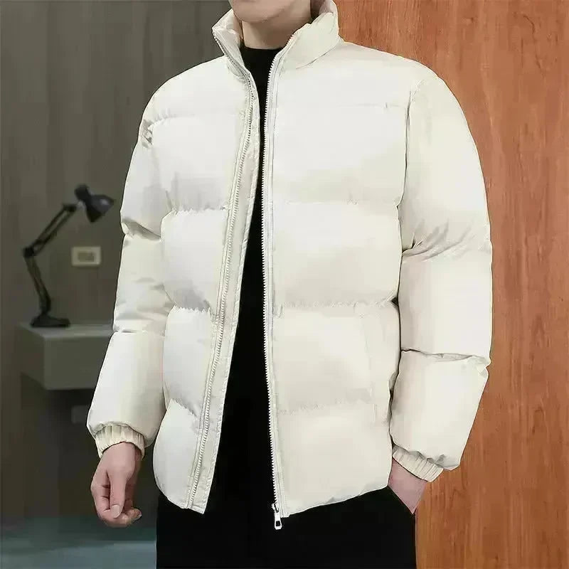 Winter Cotton padded Velvet Thick Stand Collar Rain Puffer Jacket for men - EX-STOCK CANADA