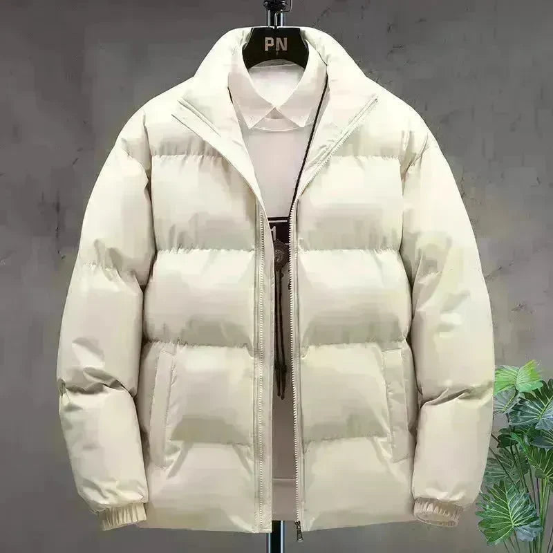 Winter Cotton padded Velvet Thick Stand Collar Rain Puffer Jacket for men - EX-STOCK CANADA