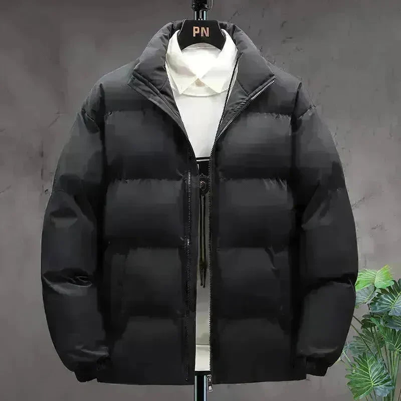 Winter Cotton padded Velvet Thick Stand Collar Rain Puffer Jacket for men - EX-STOCK CANADA