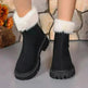 Square-heeled Snow Boots Winter Plus Velvet Platform Plush Shoes Fashion Warm Non-slip Mid-calf Boot For Women - EX-STOCK CANADA