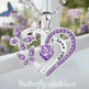 Ins Butterfly Love Necklace With Rhinestones Fashion Personality Hollow Heart-shaped Clavicle Chain Pendant Necklace For Valentine's Day - EX-STOCK CANADA