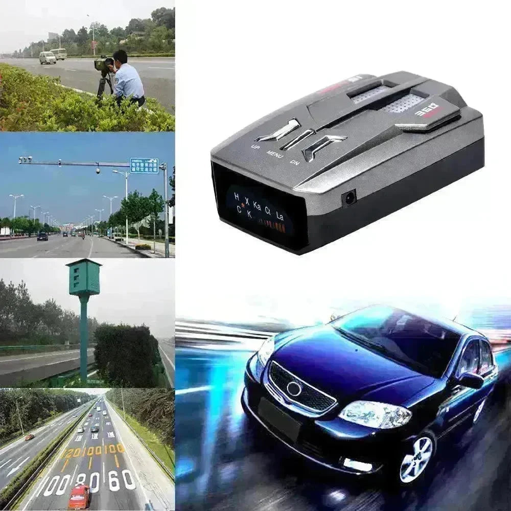 V9 Car Radar Speed Detector Laser 360° Voice Alert Mobile Speedometer EX-STOCK